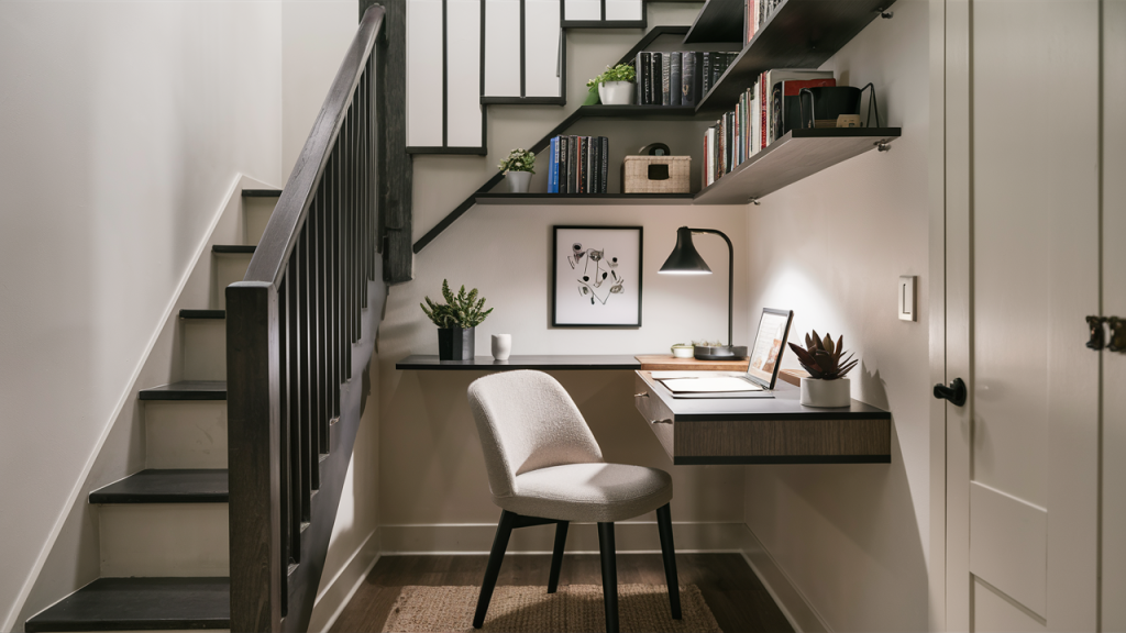 staircase landing workspace study