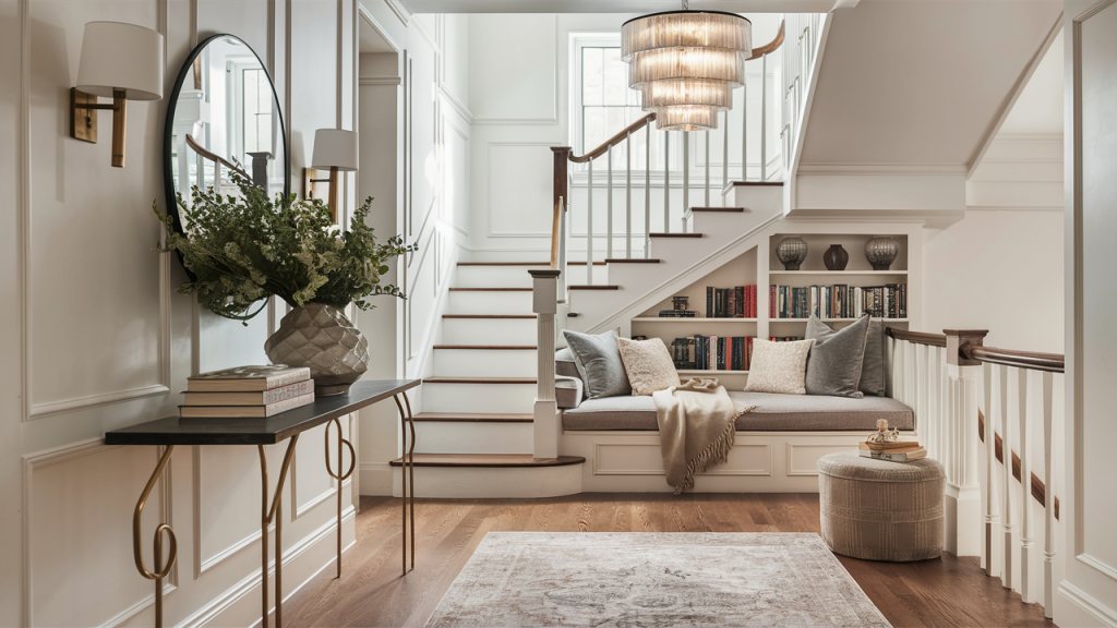 staircase landing reading nook