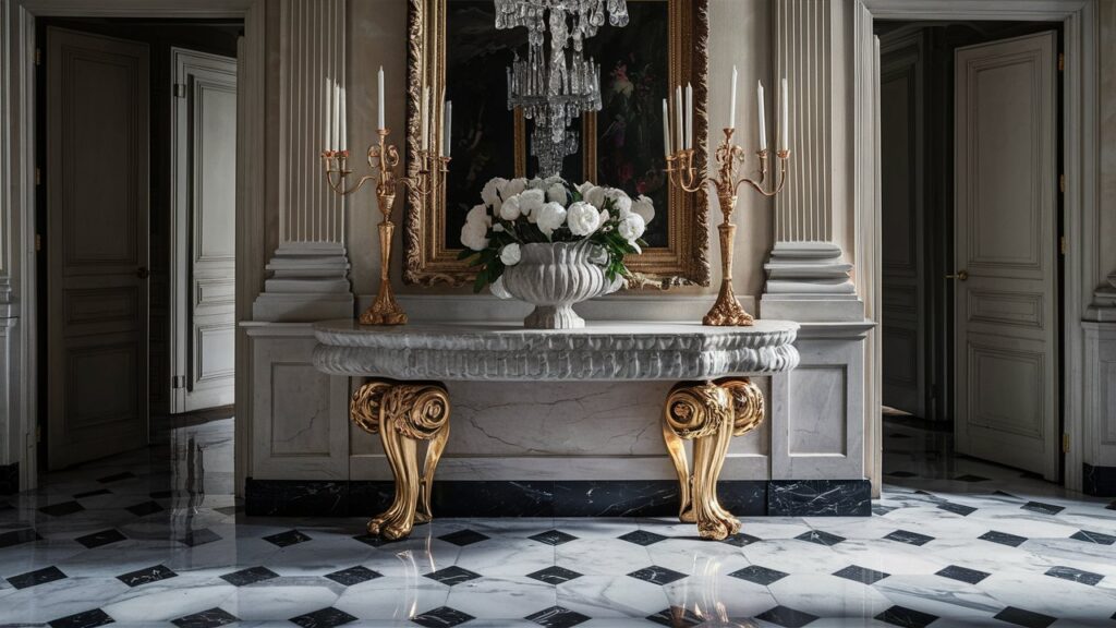 grand foyer entryway console