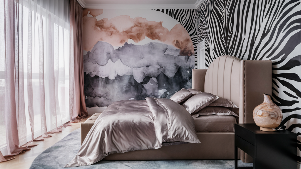 Zebra Stripes with Soft Watercolor Washes