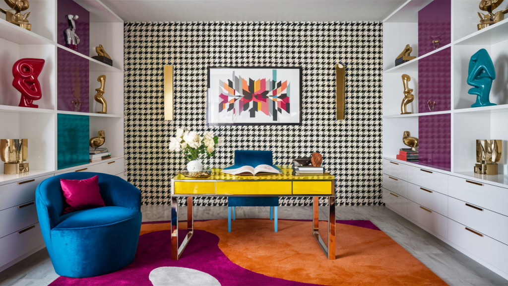 Classic Houndstooth with Bold, Vibrant Colors