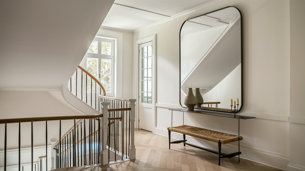 staircase landing mirror