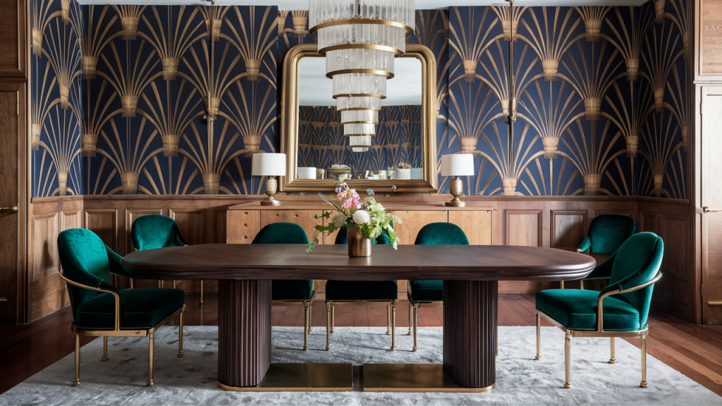 Art Deco Patterns with Natural Wood Grain