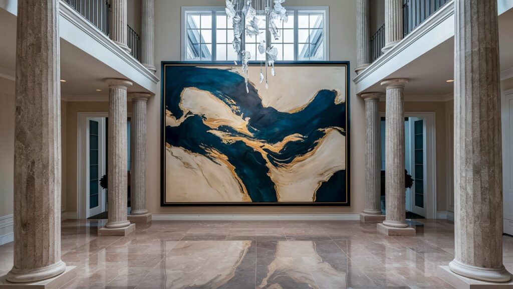 grand foyer entryway artwork