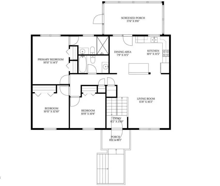 1978 Bi-Level Mahomet Residence With Remodeled Primary Suite and Wet Bar Lounge (With Floor Plan).