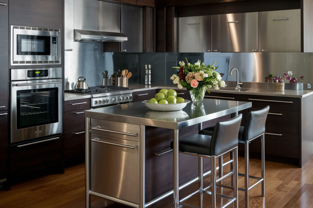 stainless steel countertop