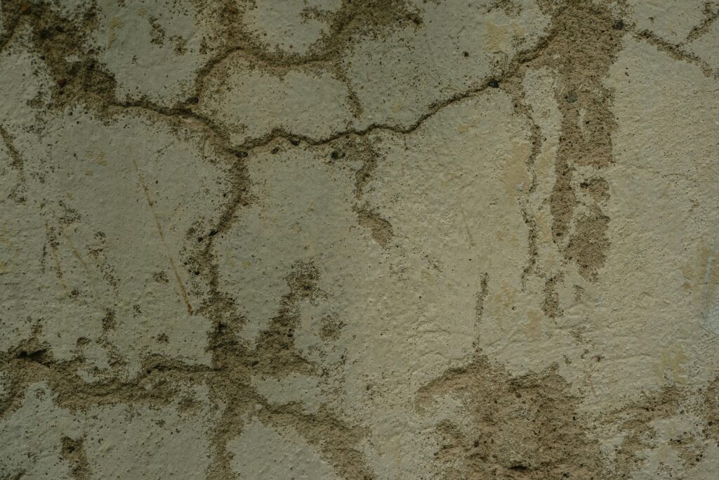 Cracks on a wall.
