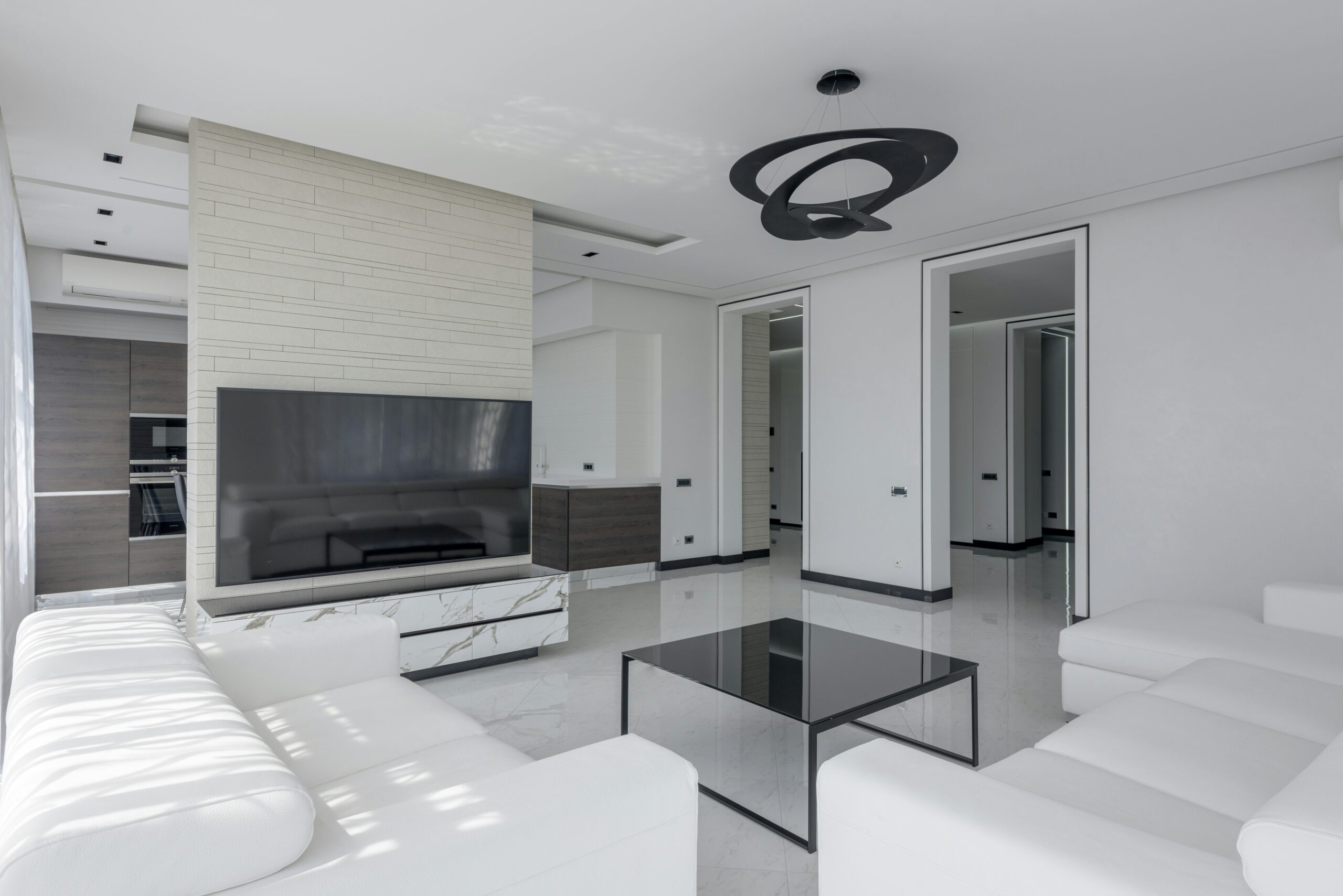 Plain living room without much decor.