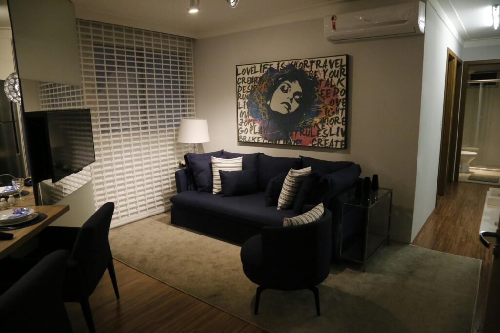 A room with inadequate lighting.