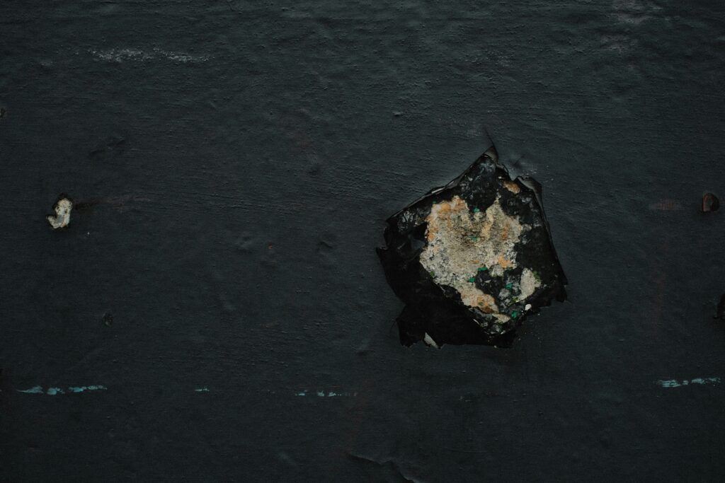 A wall with molds in it.