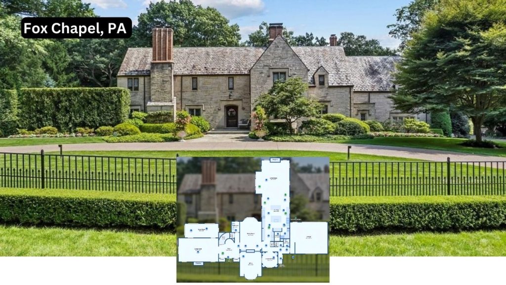 Stone manor-style home in Wynnewood, PA with large lot and classic charm.