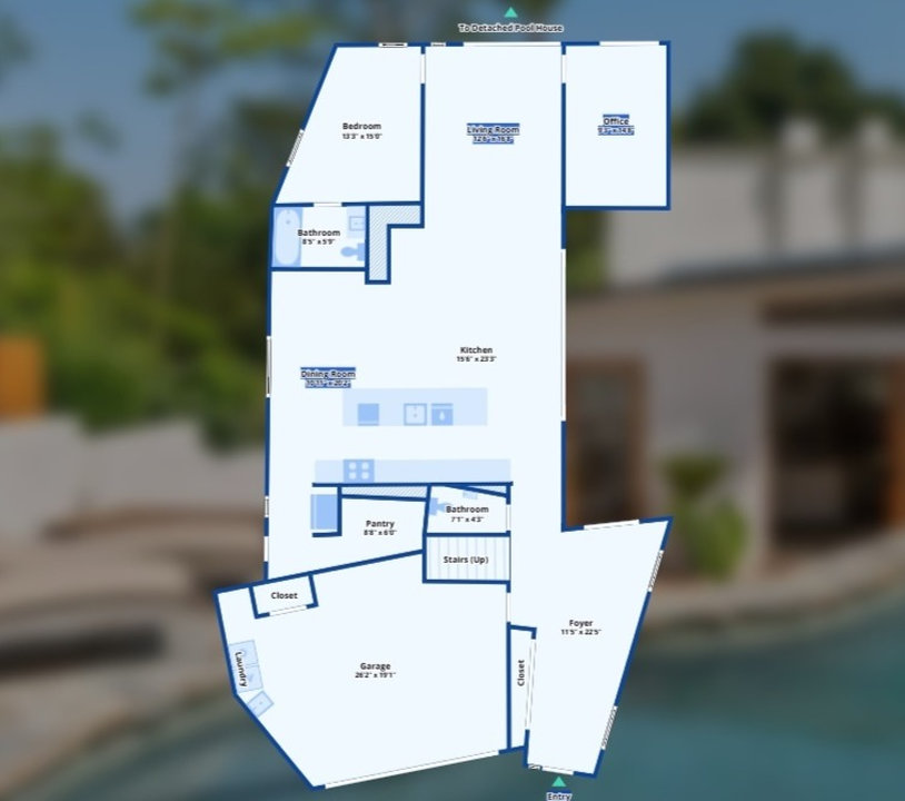 Tour This Hollywood Hills Mid-Century Gem With Pool, Hot Tub & Zen Vibes (Floor Plan Included)