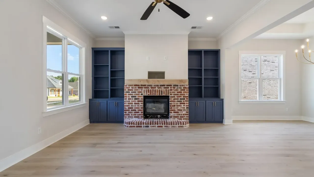 Discover a Modern Elevation Home with Gable Arch and Tongue-and-Groove Porch Ceiling in Hernando Mississippi (Floor Plan Included)