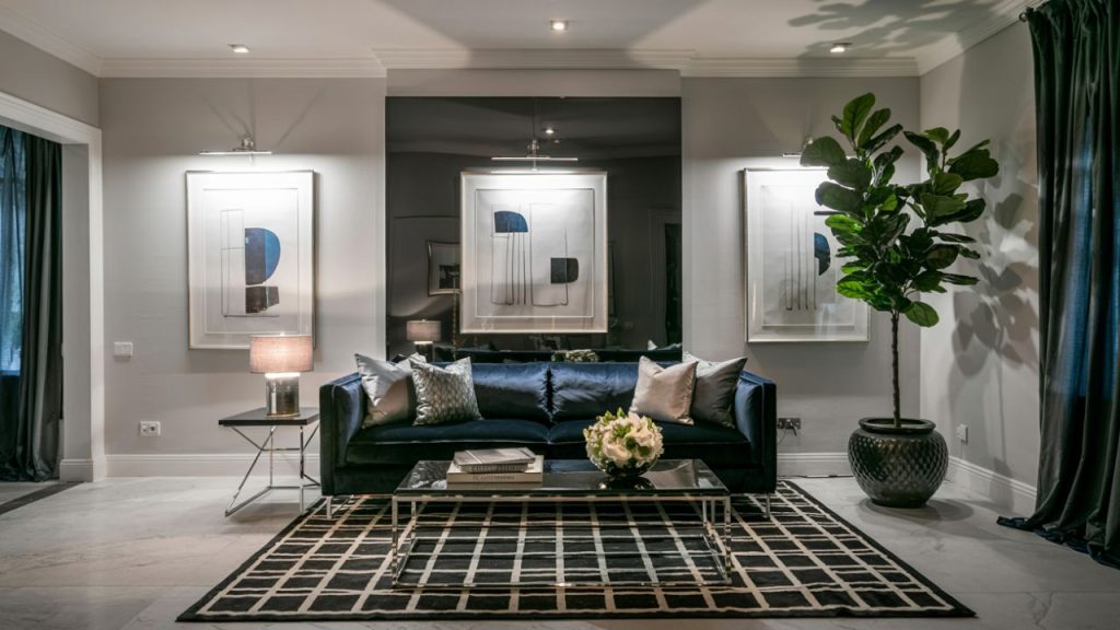 Black and Navy Interior