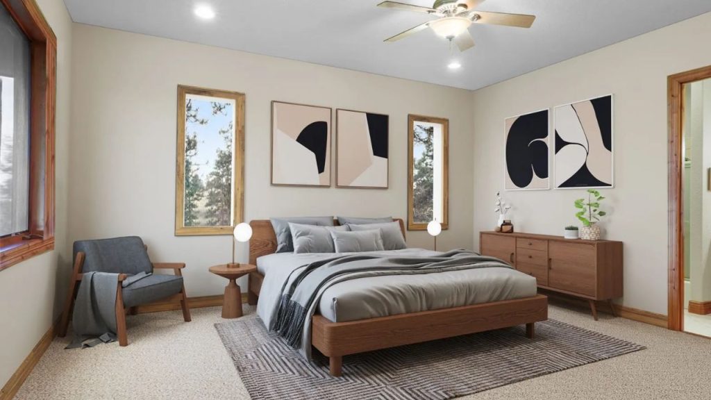 Modern Guest Bedroom with Nature Views