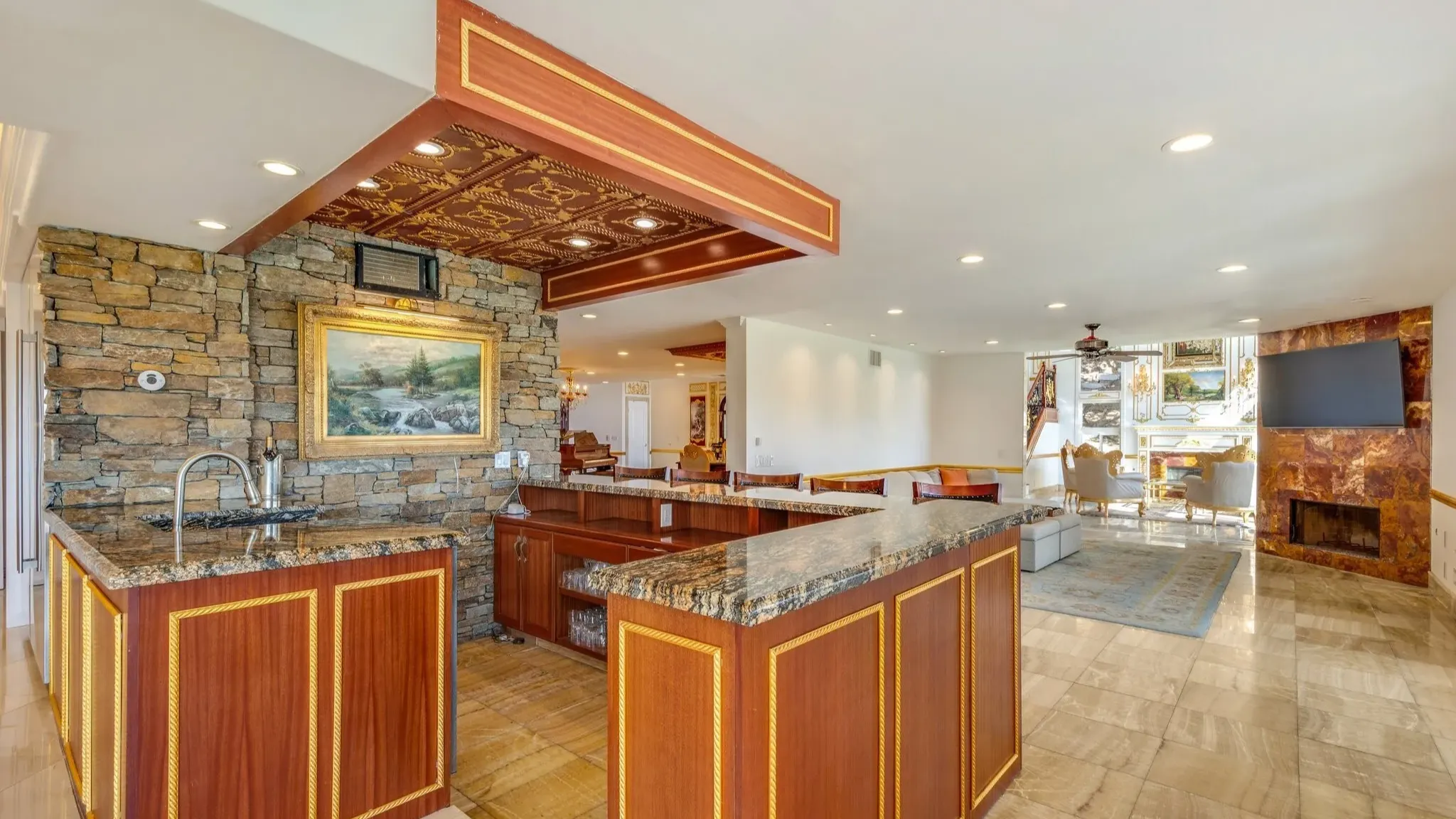 Inside This Lavish $4.4M 18th Century French Rococo Inspired Mansion in Topanga (With Floor Plan)