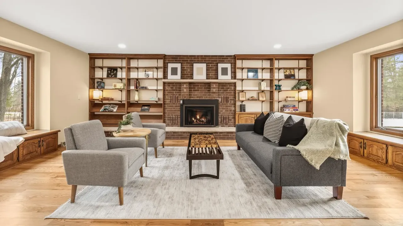 Experience Country Living in This 3-Bedroom Tudor with Garden and Wooded Trails in Stevens Point Wisconsin (Floor Plan Inside)