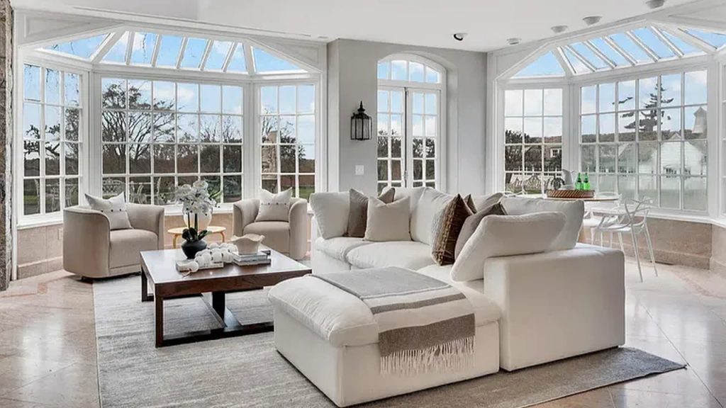 Tour This Majestic 1937 Estate in Greenwich with Tennis House, Ethereal Fountains, and 22 Acres of Beautifully Designed Land