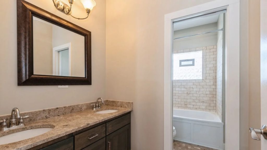 Dual-Sink Vanity with Tub Access