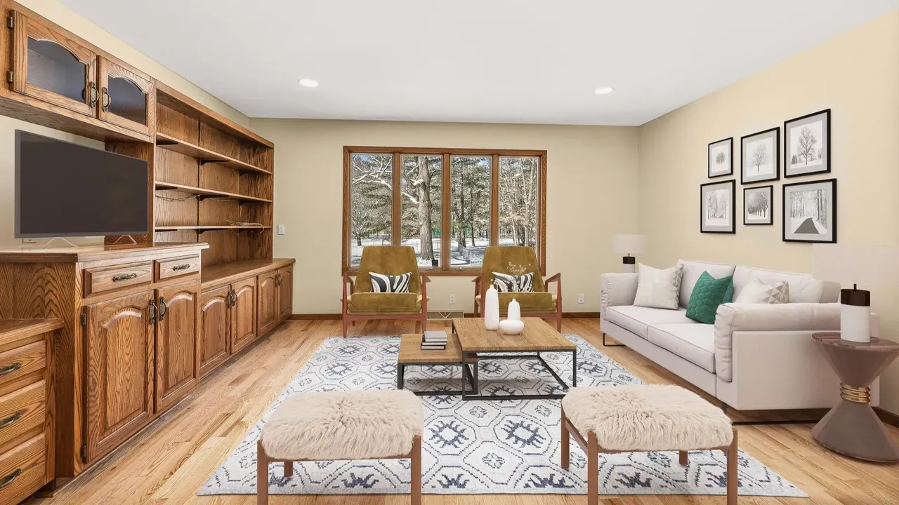 Experience Country Living in This 3-Bedroom Tudor with Garden and Wooded Trails in Stevens Point Wisconsin (Floor Plan Inside)