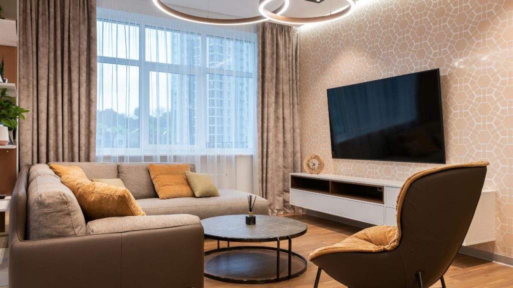 Living Room with a Big TV