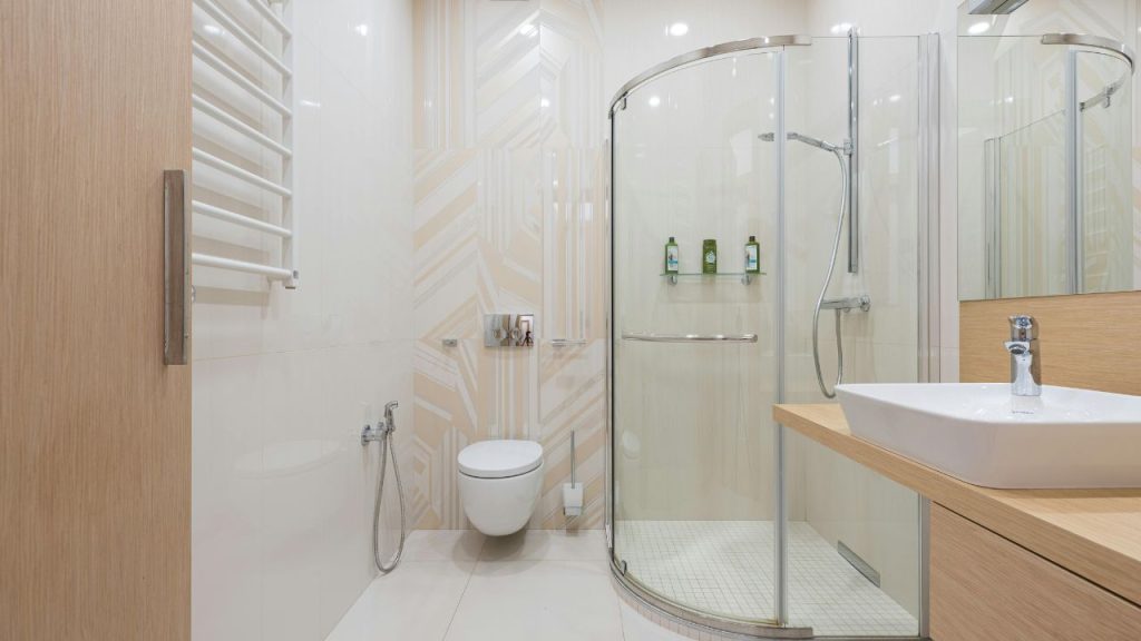 Use Clear Shower Curtains or Glass