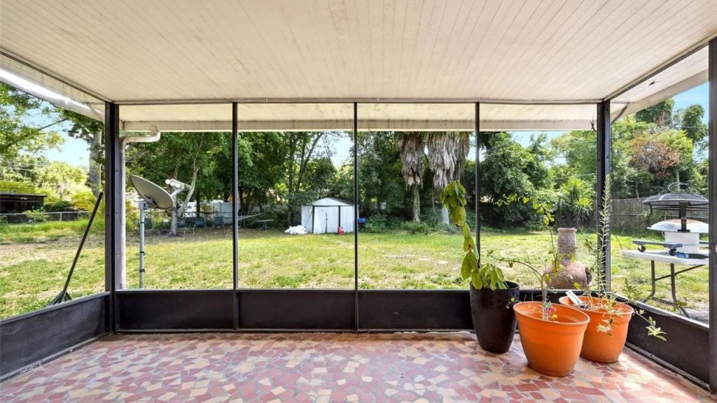 Screened Porch and Backyard View