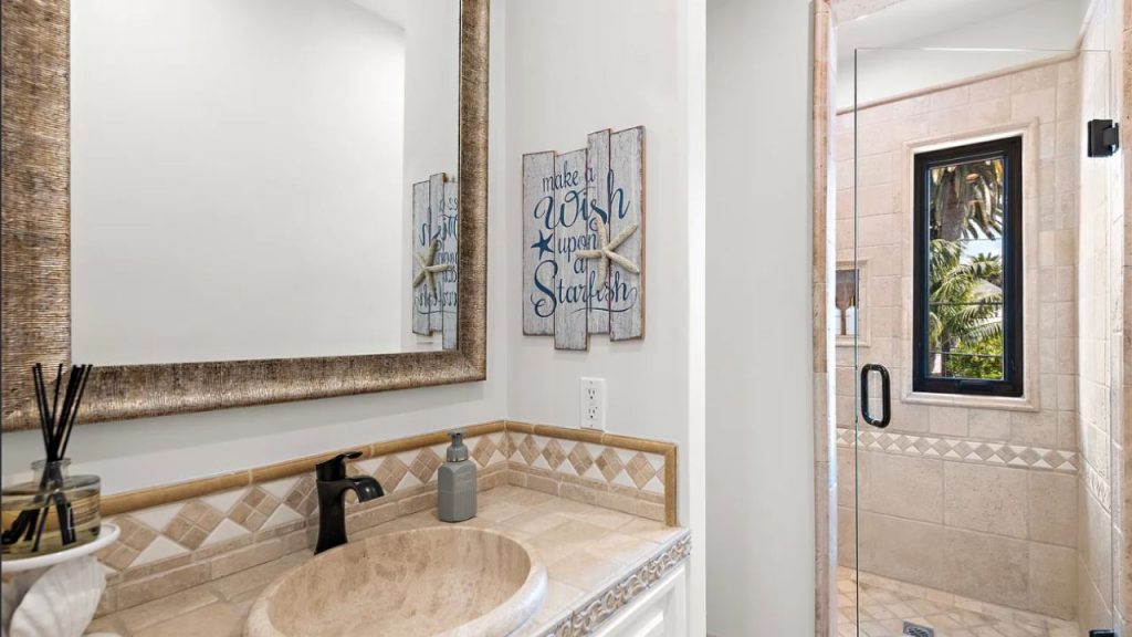 Walk-In Shower with Coastal Charm