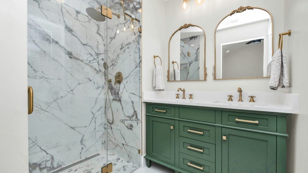 Incorporate Metallic into Your Bathroom