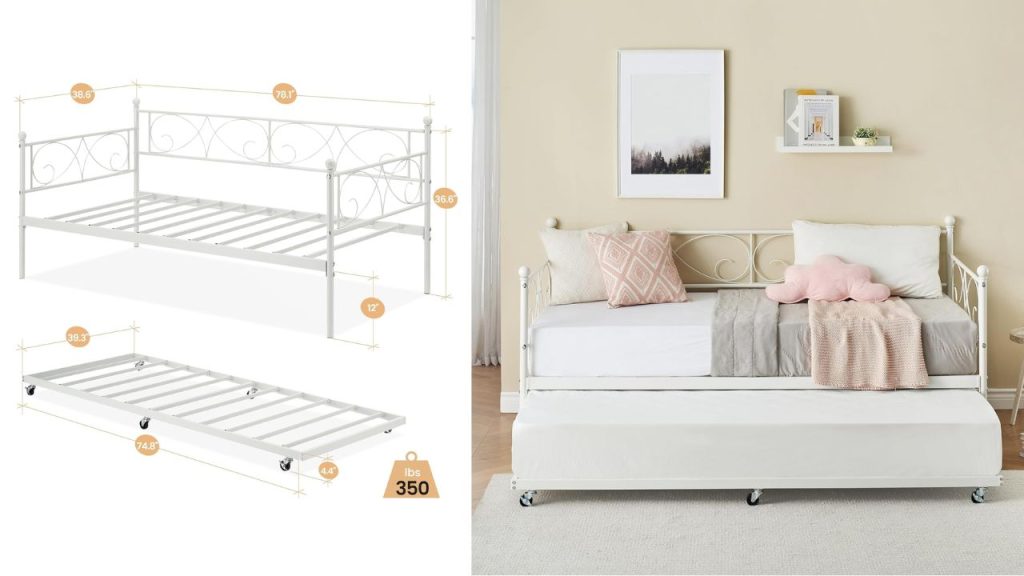 IDEALHOUSE Twin Daybed with Trundle