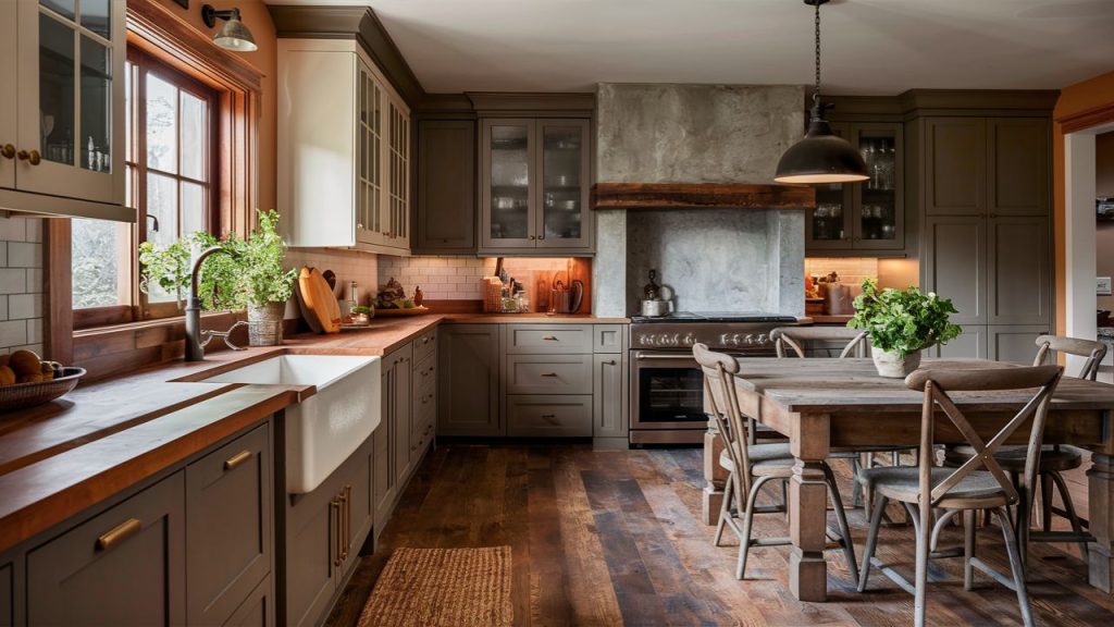 Farmhouse Sink with Butcher Block Counters