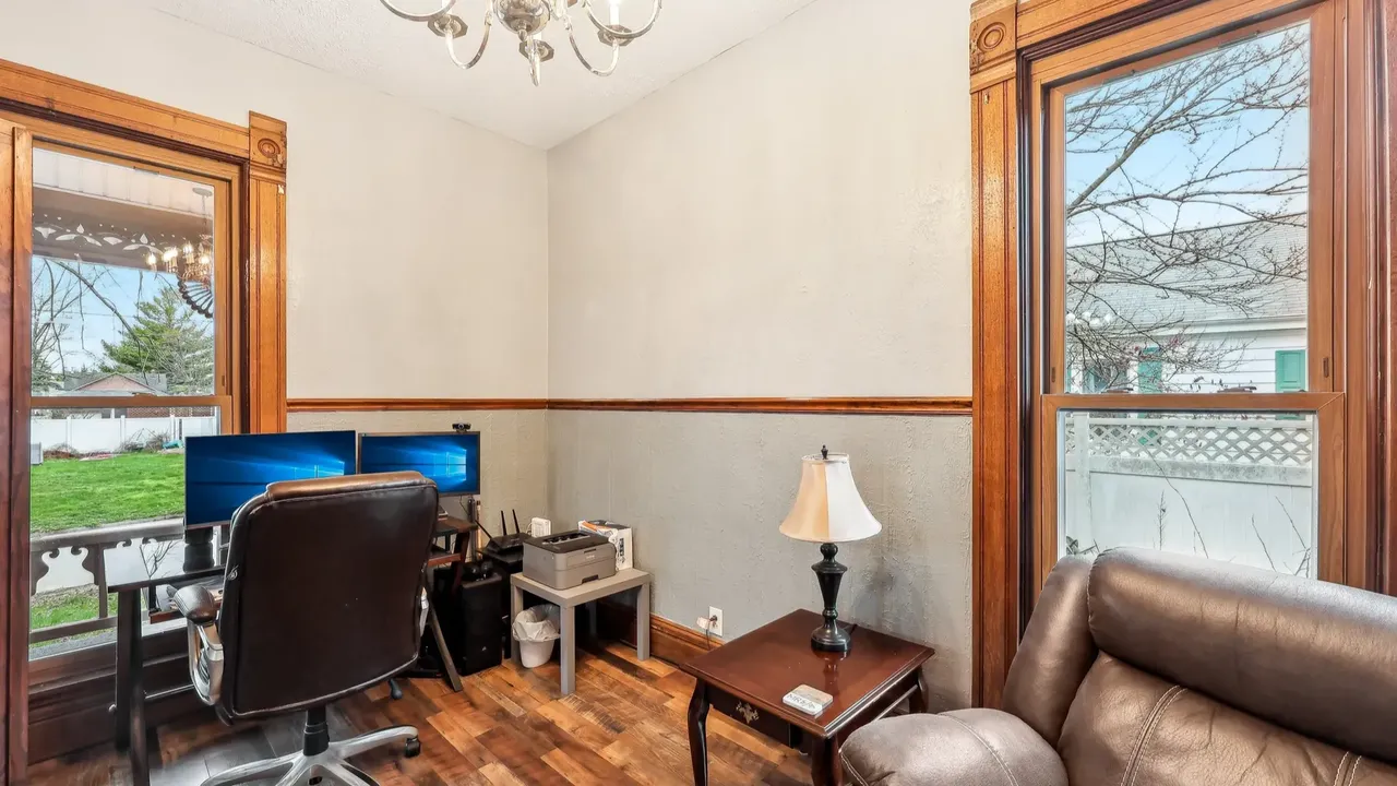 Discover This Unique 4-Bedroom Victorian Home with Wood Beamed Ceilings and Stylish New Vanities in Knightstown, IN (Floor Plan Included)