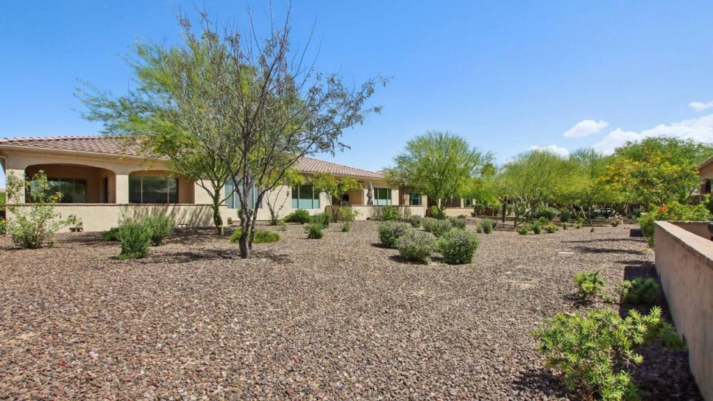 Private Backyard with Desert Landscaping