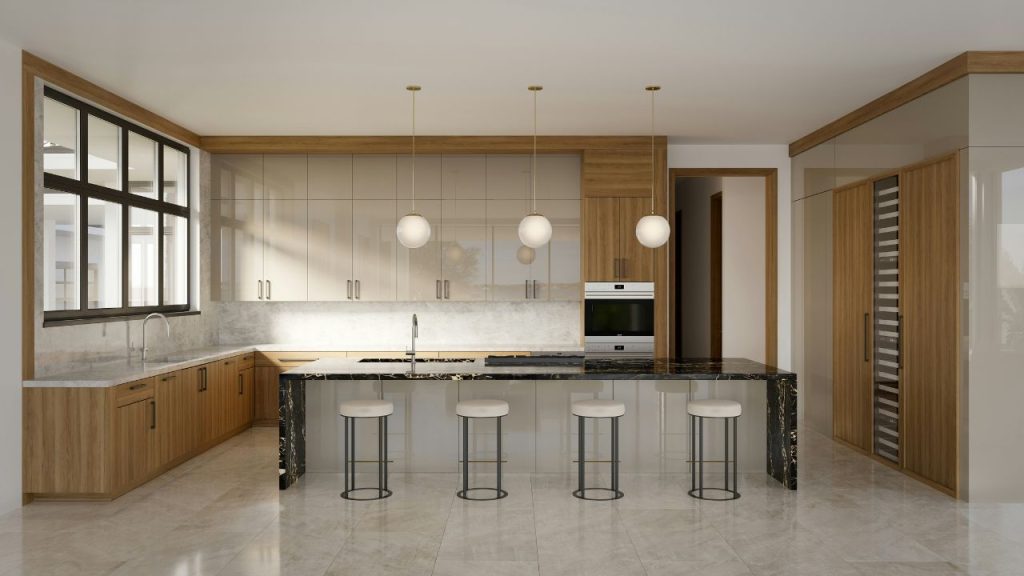 Brown and Beige Kitchen