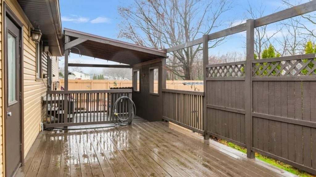 Private Patio with Covered Deck