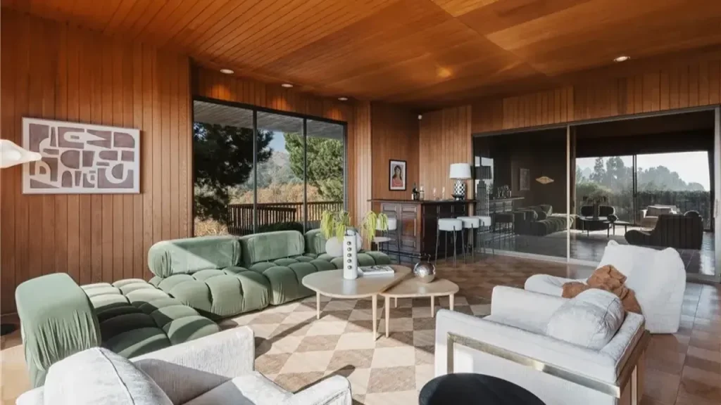 Tour This $4.7M Los Angeles Mid-Century Gem with Chef's Kitchen and Spa-Like Primary Suite (Floor Plan Inside)