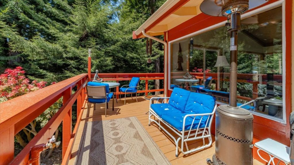 Redwood-View Terrace with Cozy Seating
