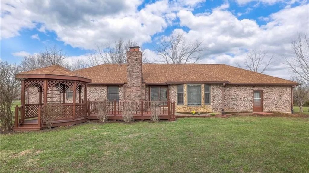 Brick Home With Deck and Gazebo