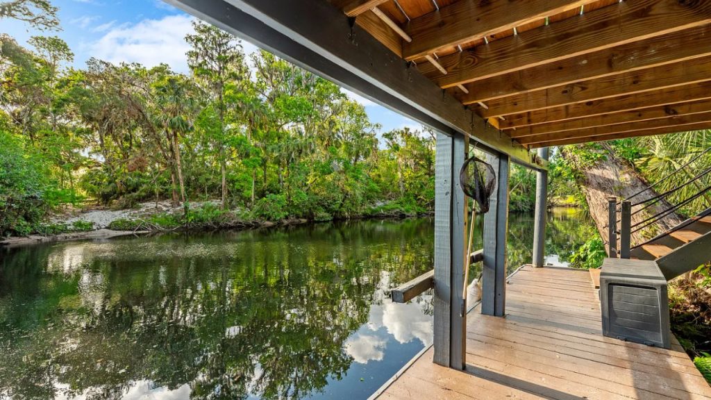 Covered Dock with Fishing Access