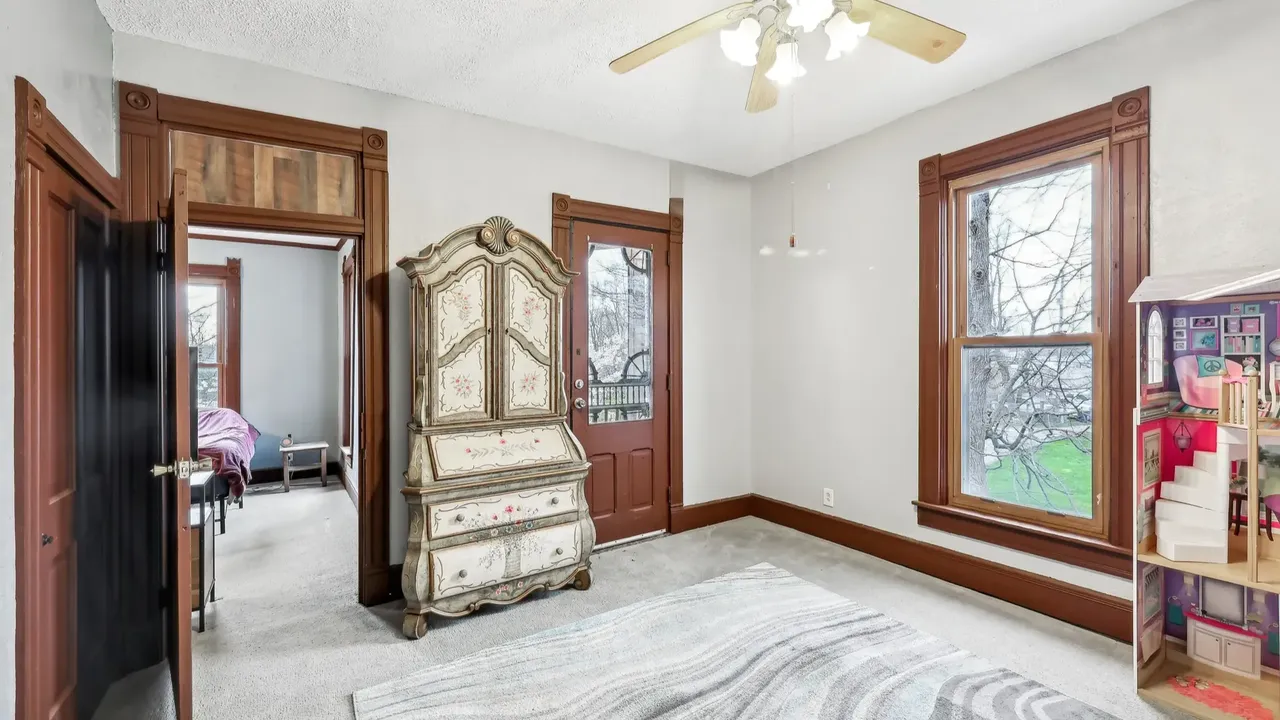 Discover This Unique 4-Bedroom Victorian Home with Wood Beamed Ceilings and Stylish New Vanities in Knightstown, IN (Floor Plan Included)