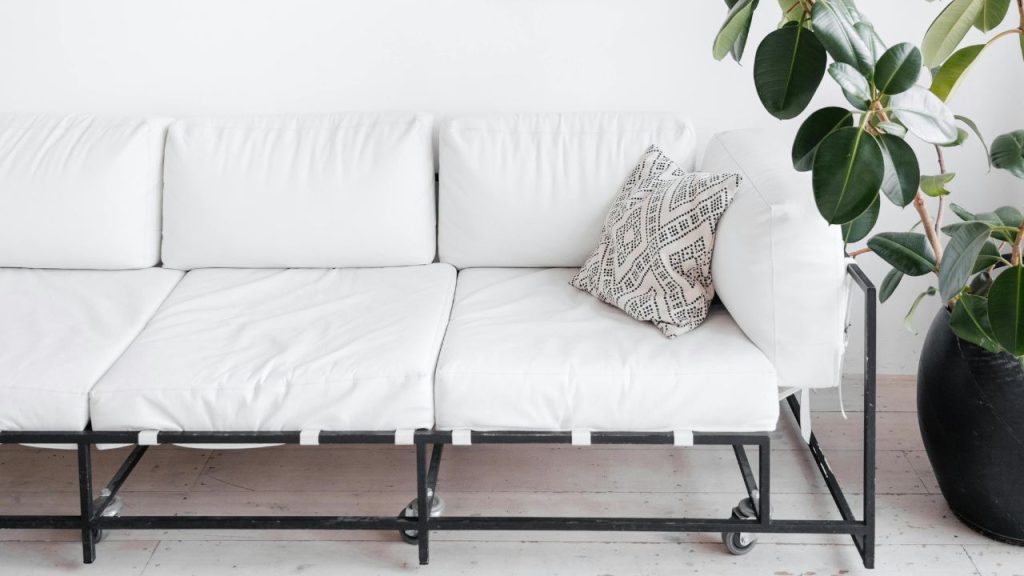White Upholstery is an interior design choice that is difficult to maintain.