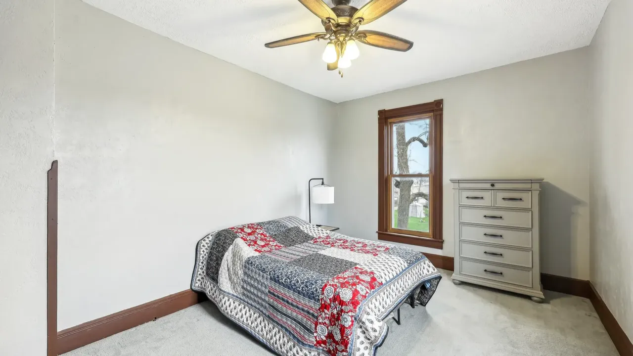 Discover This Unique 4-Bedroom Victorian Home with Wood Beamed Ceilings and Stylish New Vanities in Knightstown, IN (Floor Plan Included)