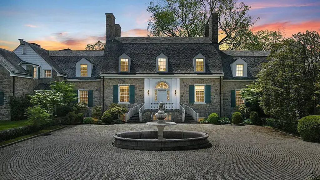Tour This Majestic 1937 Estate in Greenwich with Tennis House, Ethereal Fountains, and 22 Acres of Beautifully Designed Land