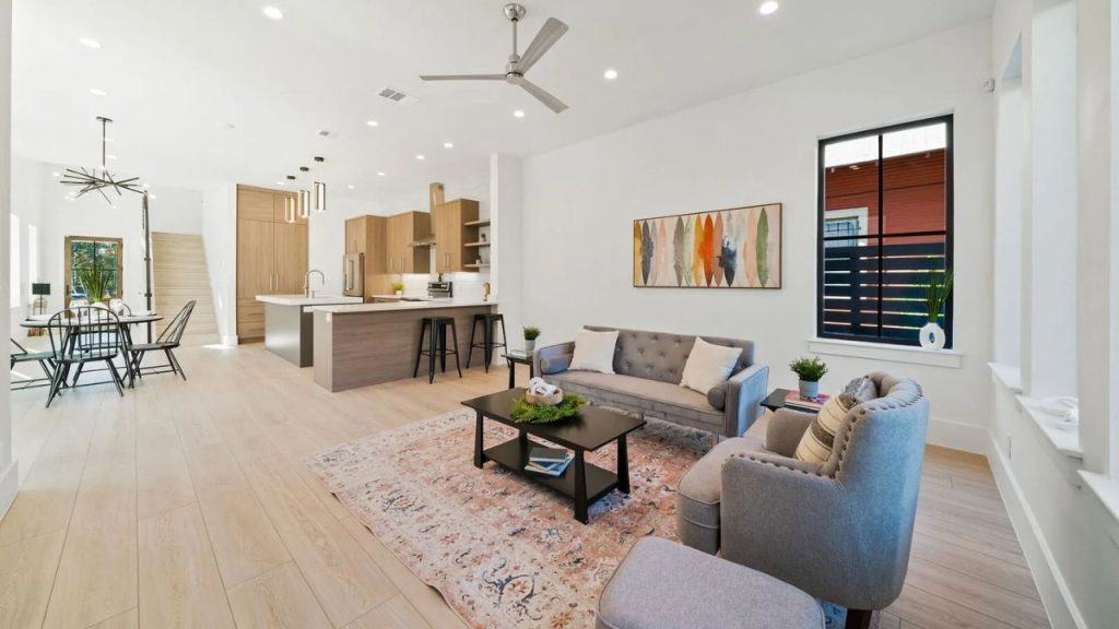 Bright Open-Concept Living Space
