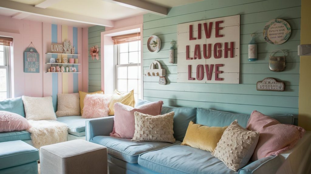 Room with Overused “Live, Laugh, Love” Signs
