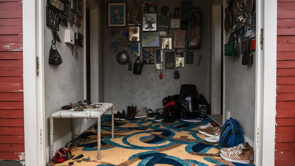 Foyer with No Defined Drop Zone