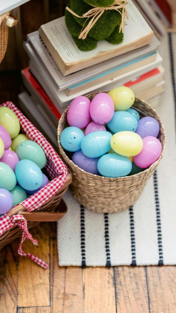 Entryway with Easter Egg Display in a Basket