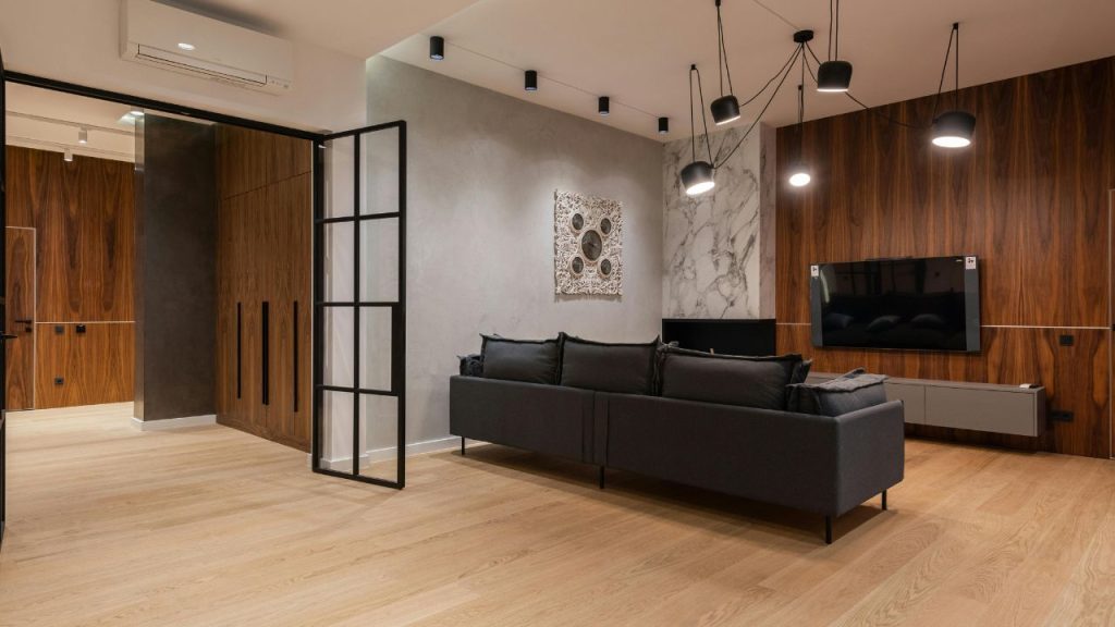 Living Room with Faux Finishes That Fool No One