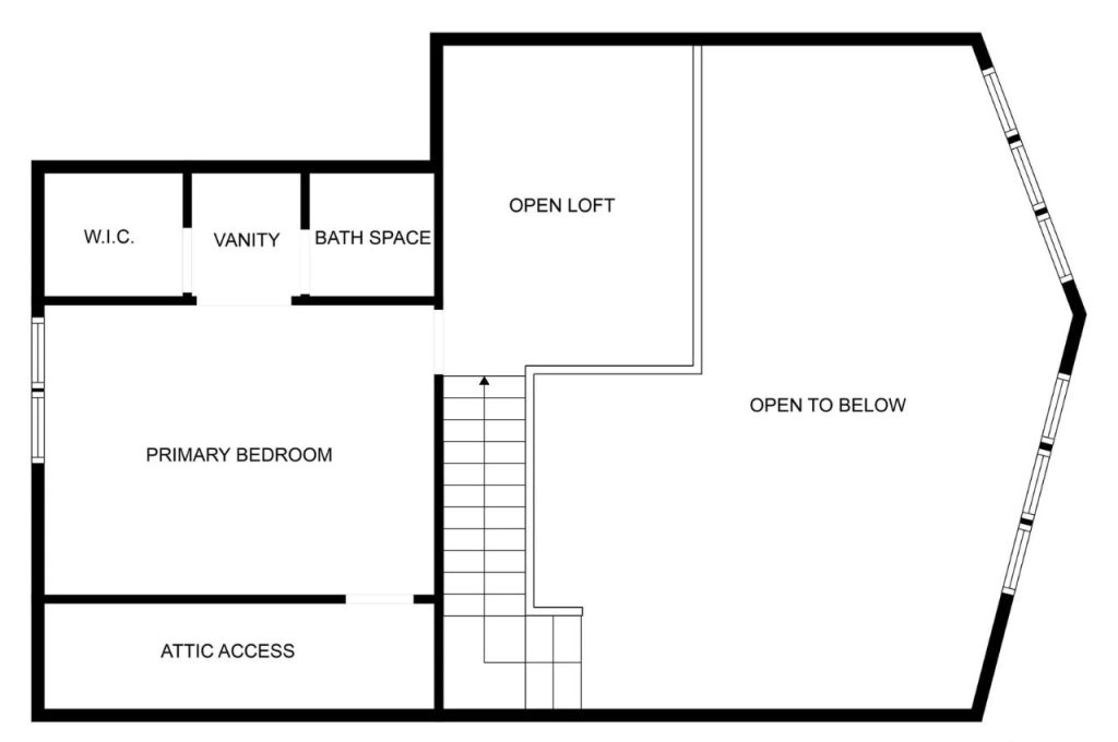 Private Primary Suite with Open Loft