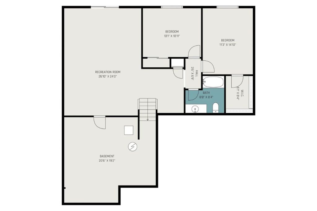 Spacious Basement with Recreation Area